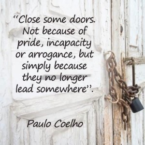 Paulo Coelho quote about doors