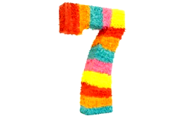 number 7 pinata