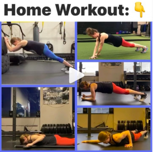 Video of Meghan Callaway demonstrating at home workout exercise